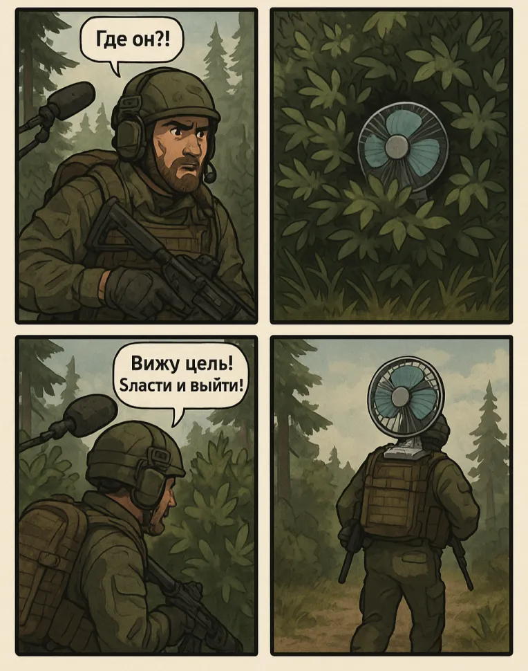 Комикс, в котором стример находит и выносит вентилятор