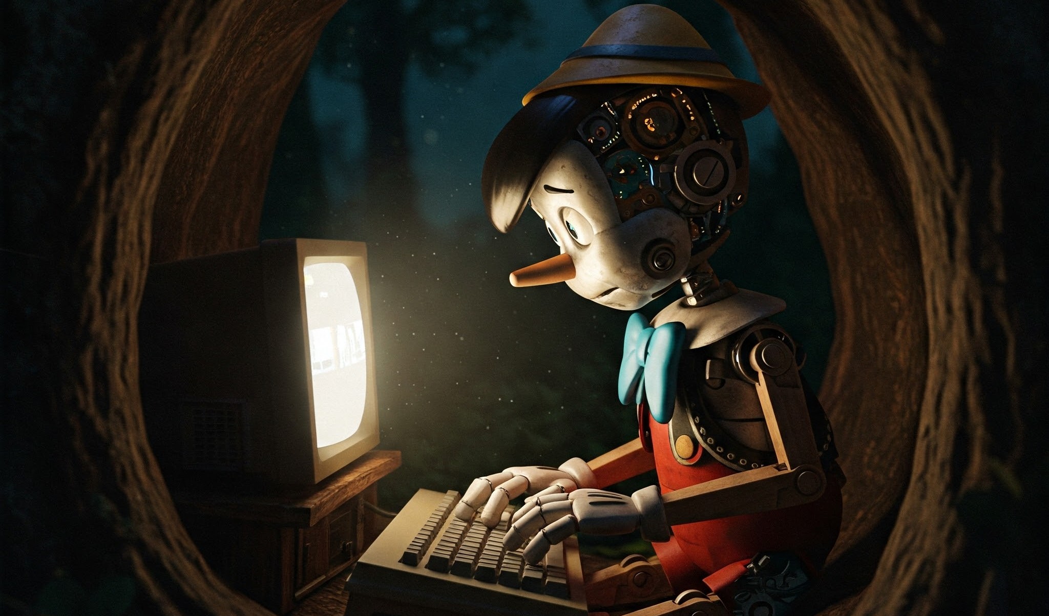 Пиноккио смотрит стрим