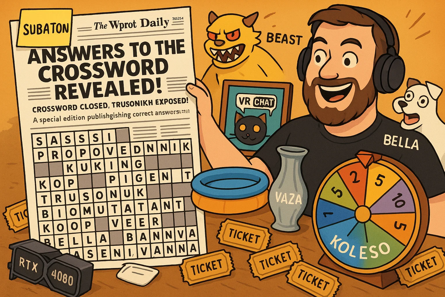 Кроссворд закрыт, ответы даны, трусонюх раскрыт!