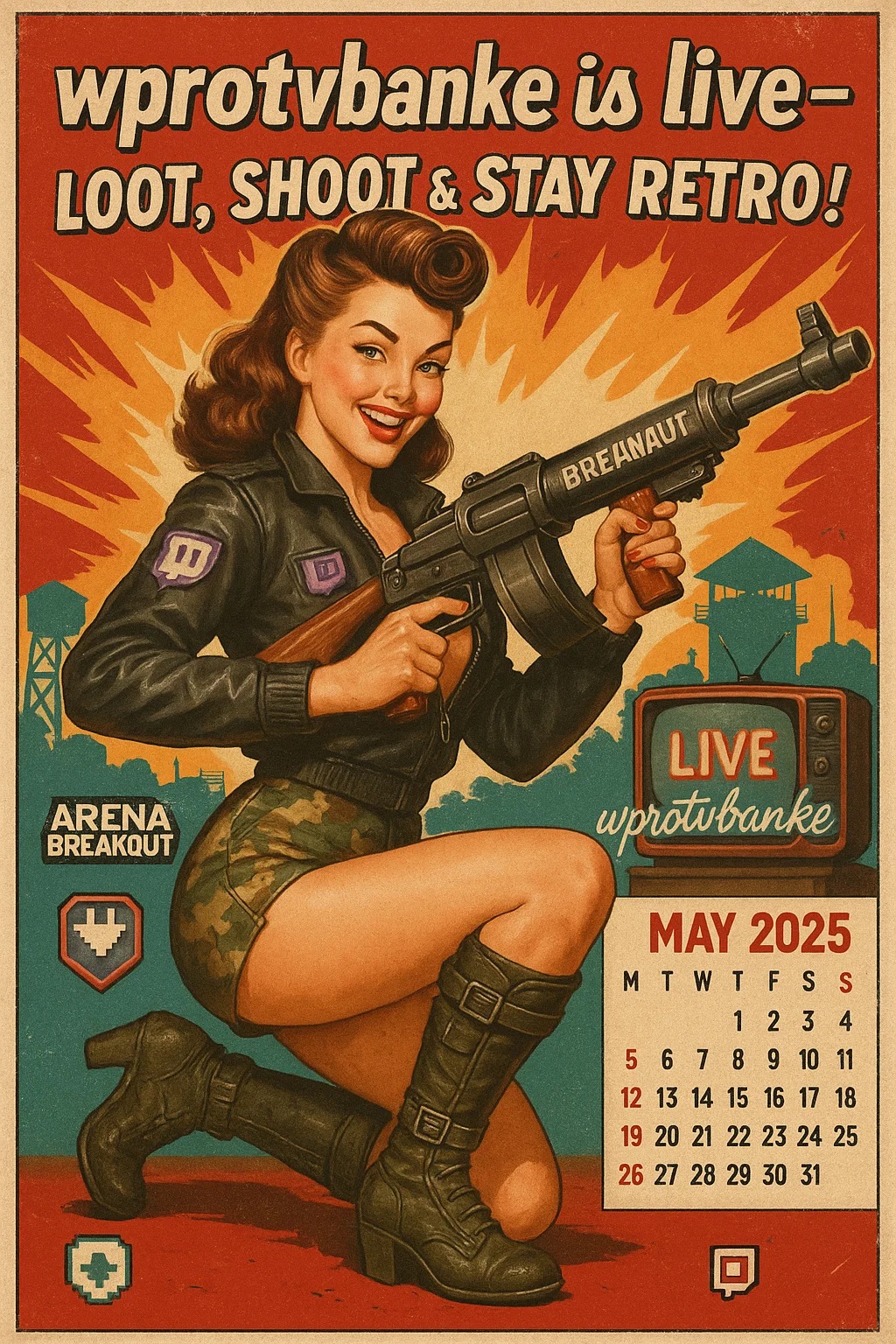 Календарь постер на май 2025